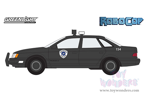 Greenlight - Hollywood Series 34 | Ford Taurus LX - Detroit Metro West Police - RoboCop (1987) (1986, 1/64 scale diecast model car, Black) 44940D/48