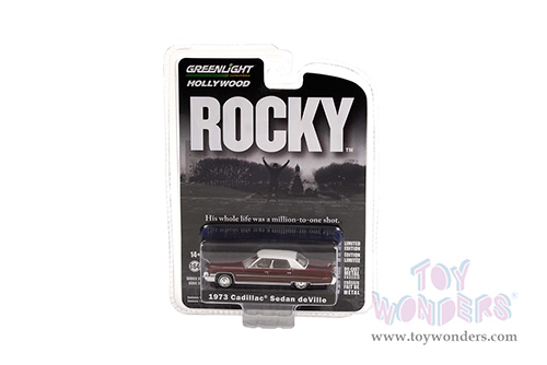 Greenlight - Hollywood Series 35 | Cadillac&reg; Sedan DeVille - Rocky (1976) (1973, 1/64 scale diecast model car, Brown/White) 44950A/48
