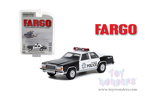 Greenlight - Hollywood Series 35 | Ford LTD Crown Victoria - Brainerd, Minnesota Police - Fargo (1996) (1986, 1/64 scale diecast model car, Black/White) 44950B/48