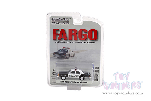 Greenlight - Hollywood Series 35 | Ford LTD Crown Victoria - Brainerd, Minnesota Police - Fargo (1996) (1986, 1/64 scale diecast model car, Black/White) 44950B/48