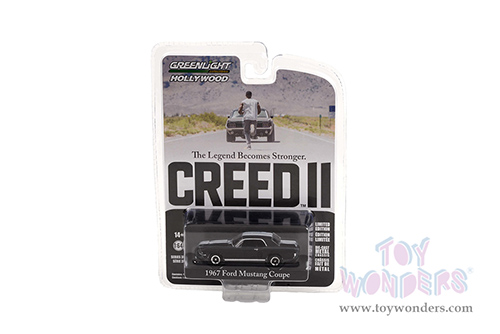 Greenlight - Hollywood Series 35 | Ford Mustang Coupe - Adonis Creed's Creed II (2018) (1967, 1/64 scale diecast model car, Black) 44950F/48
