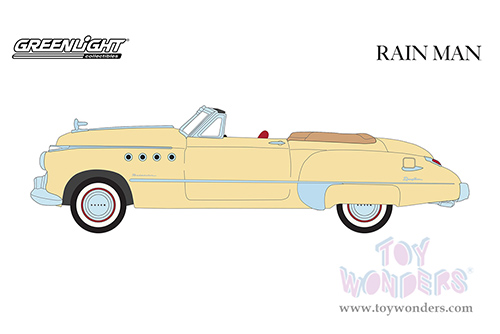 Greenlight - Hollywood Series 36 | Charlie Babbitt's Buick Roadmaster Convertible "Rain Man" (1988) Movie (1949, 1/64 scale diecast model car, Cream) 44960C/48