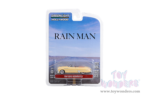 Greenlight - Hollywood Series 36 | Charlie Babbitt's Buick Roadmaster Convertible "Rain Man" (1988) Movie (1949, 1/64 scale diecast model car, Cream) 44960C/48