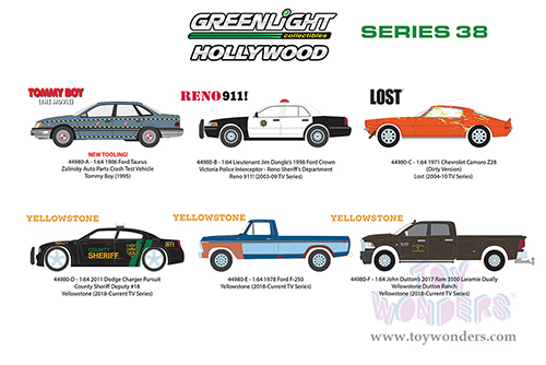 Greenlight - Hollywood Series 38 (1/64 scale diecast model car, Asstd.) 44980/48