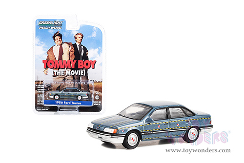 Greenlight - Hollywood Series 38 | Ford Taurus "Zalinsky Auto Parts" Crash Test Vehicle Tommy Boy (1995) Movie (1986, 1/64 scale diecast model car, Blue Metallic) 44980A/48
