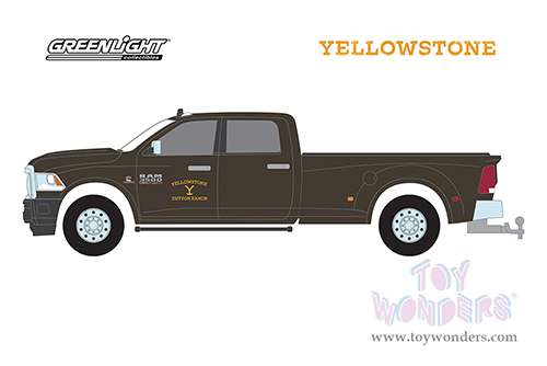 Greenlight - Hollywood Series 38 | Ram 3500 Laramie Dually Pickup Truck "John Dutton - Yellowstone Dutton Ranch" "Yellowstone" (2018-Current) TV Series (1978, 1/64 scale diecast model car, Brown Metallic) 44980F/48