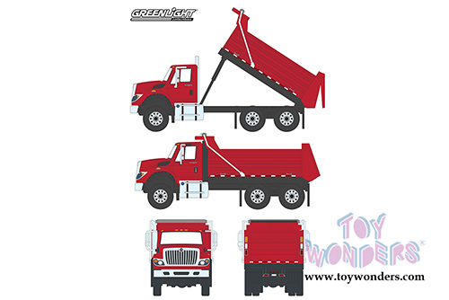 Greenlight - S.D. Trucks Series 1 | International&reg; WorkStar&reg; Construction Dump Truck (2017, 1/64 scale diecast model car, Red) 45010A/48