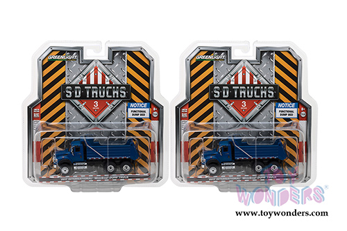 Greenlight - S.D. Trucks Series 3 | International&reg; WorkStar&reg; Construction Dump Truck (2017, 1/64 scale diecast model car, Blue) 45030A/48
