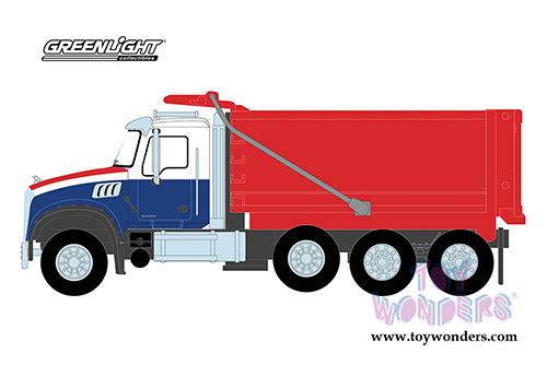 Greenlight - S.D. Trucks Series 6 | Mack&reg; Granite&reg; Dump Truck (2019, 1/64 scale diecast model car, Red/Blue) 45060B/48