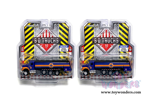 Greenlight - S.D. Trucks Series 10 | International&reg; WorkStar&reg; Tanker Truck Union 76 (2018, 1/64 scale diecast model car, Dark Blue/Orange) 45100A/48