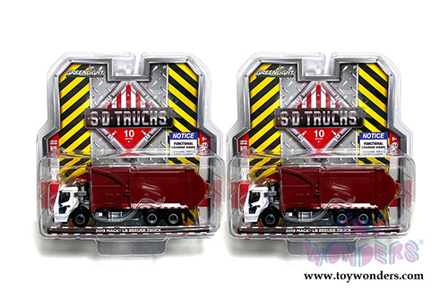 Greenlight - S.D. Trucks Series 10 | Mack&reg; LR Refuse Garbage Truck (2019, 1/64 scale diecast model car, White/Burgundy) 45100C/48