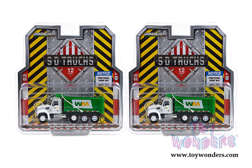 Greenlight - S.D. Trucks Series 12 | Mack&reg; Granite Dump Truck Waste Management (2020, 1/64 scale diecast model car, White/Green) 45120B/48