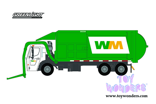 Greenlight - S.D. Trucks Series 12 | Mack&reg; LR Refuse Garbage Truck Waste Management (2020, 1/64 scale diecast model car, White/Green) 45120C/48