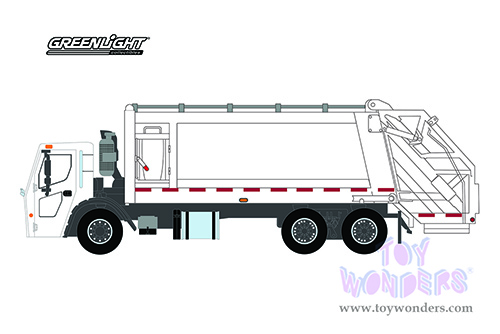 Greenlight - S.D. Trucks Series 13 | Mack&reg; LR Rear Loader Refuse Garbage Truck (2020, 1/64 scale diecast model car, White) 45130B/48