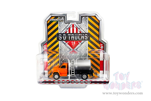 Greenlight - S.D. Trucks Series 14 | Chevrolet&reg; C-60 Fertilizer Truck (1982, 1/64 scale diecast model car, Orange/Silver) 45140A/48