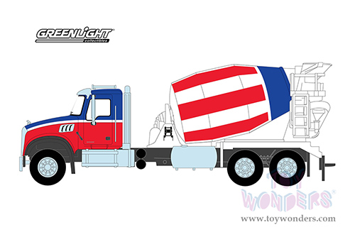 Greenlight - S.D. Trucks Series 15 | Mack&reg; Granite Cement Mixer (2019, 1/64 scale diecast model car, Blue/Red) 45150C/48