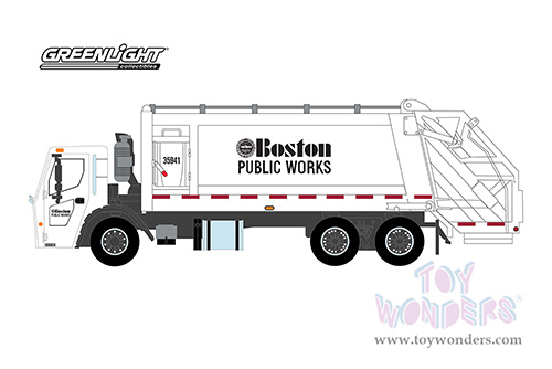 Greenlight - S.D. Trucks Series 16 | Mack&reg; LR Rear Loader Refuse Truck "Boston Public Works, Boston, Massachusetts" (2020, 1/64 scale diecast model car, White) 45160C/48