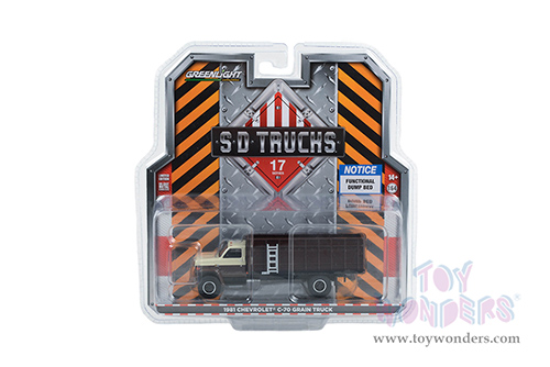 Greenlight - S.D. Trucks Series 17 | Chevrolet&reg; C-70 Grain Truck (1981, 1/64 scale diecast model car, Tan/Brown) 45170A/48