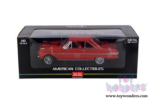 Sun Star USA - Ford Falcon Hardtop (1963, 1/18 scale diecast model car, Rangoon Red) 4544