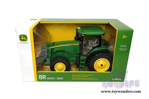 Tomy ERTL - John Deere 8R Tractor with Decal Sheet - LP66141 (1/16 scale diecast model car, Green) 45565