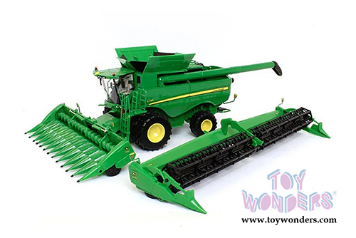 Tomy ERTL Prestige Collection - John Deere S790 Combine w/Duals, and Grain & Corn Heads (1/32 scale diecast model car, Green) 45617