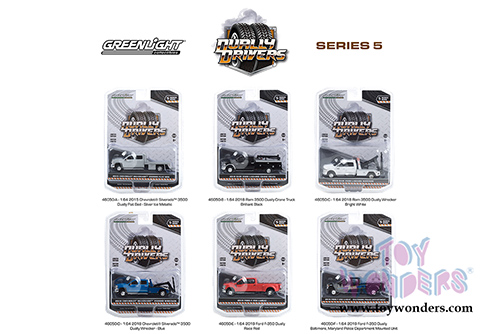 Greenlight - Dually Drivers Series 5 (1/64 scale diecast model car, Asstd.) 46050/48