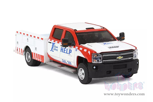 Greenlight - Dually Drivers Series 7 | Chevrolet® Silverado™ 3500 Dually Service Bed "Illinois Tollway" (2018, 1/64 scale diecast model car, White and Red) 46070D/48