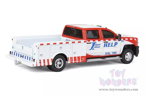 Greenlight - Dually Drivers Series 7 | Chevrolet® Silverado™ 3500 Dually Service Bed "Illinois Tollway" (2018, 1/64 scale diecast model car, White and Red) 46070D/48