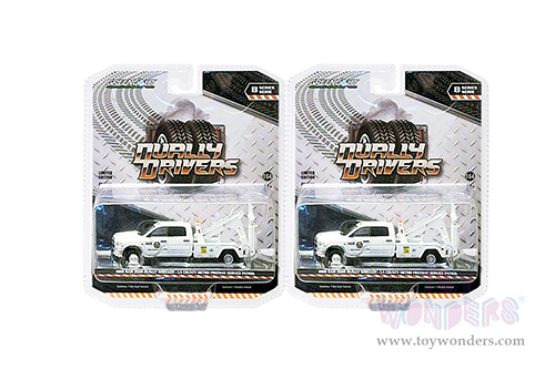 Greenlight - Dually Drivers Series 8 | Ram 3500 Dually Wrecker Tow Truck White "Los Angeles County Metro Freeway Service Patrol" (2018, 1/64 scale diecast model car, White) 46080F/48