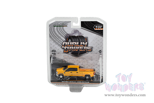 Greenlight - Dually Drivers Series 9 | Ford F-350 Dually Pickup Truck School Bus Yellow (2019, 1/64 scale diecast model car, Yellow) 46090D/48