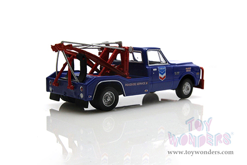 Greenlight - Dually Drivers Series 10 | Chevrolet&reg; C-30 Dually Wrecker Truck - Standard Oil Company Roadside Service 24 Hour (1969, 1/64 scale diecast model car, Dark Blue) 46100A/48