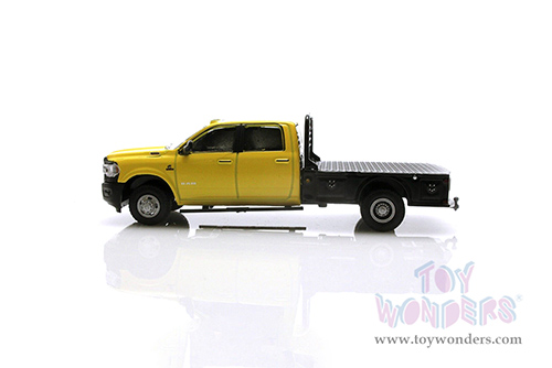 Greenlight - Dually Drivers Series 10 | Ram 3500 Tradesman Dually Flatbed Truck Construction (2020, 1/64 scale diecast model car, Yellow and Black) 46100F/48