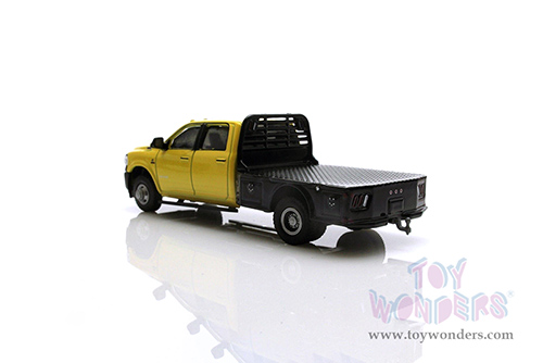Greenlight - Dually Drivers Series 10 | Ram 3500 Tradesman Dually Flatbed Truck Construction (2020, 1/64 scale diecast model car, Yellow and Black) 46100F/48