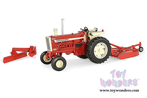 Tomy ERTL Big Farm - Case IH International Harvester 1206 Tractor with Rear Blade and Mower (1/16 scale sturdy plastic model car, Red) 46379