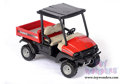 Tomy ERTL Big Farm - Case IH Ram 3500 Pickup Truck in Red with Gooseneck Trailer and Scout XL Diesel UTV (1/16 scale sturdy plastic model car, Red) 46456