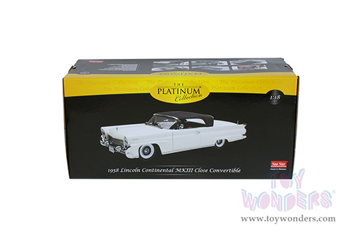 Sun Star Platinum - Lincoln Continental MKIII Close Convertible (1958, 1/18 scale diecast model car, Starmist White) 4709