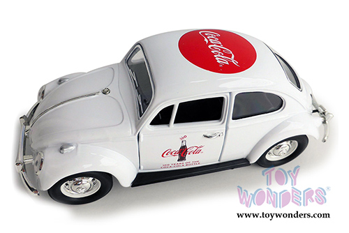 Motor City Coca-Cola - 100 Years - Classic Volkswagen Beetle Hard Top (1/24 scale diecast model car,  White) 478966
