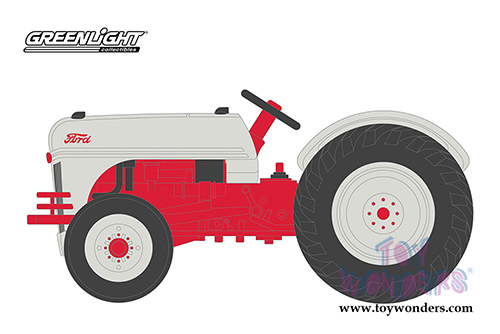 Greenlight - Down on the Farm Series 1 | Ford 8N Tractor (1947, 1/64 scale diecast model car, White/Red) 48010A/48