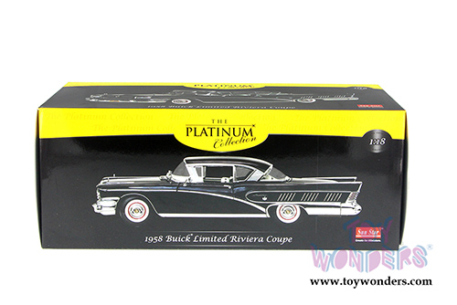 Sun Star Platinum - Buick Limited Riviera Coupe Hard Top (1958, 1/18 scale diecast model car, Black Charcoal) 4805