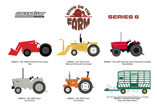 Greenlight - Down on the Farm Series 6 (1/64 scale diecast model car, Asstd.) 48060/48