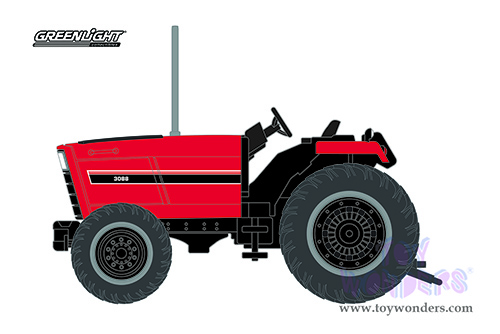 Greenlight - Down on the Farm Series 6 | 3088 Row Crop Tractor (1981, 1/64 scale diecast model car, Red with Black stripes) 48060C/48