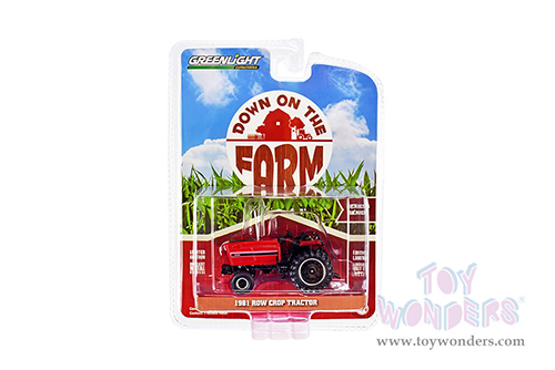 Greenlight - Down on the Farm Series 6 | 3088 Row Crop Tractor (1981, 1/64 scale diecast model car, Red with Black stripes) 48060C/48