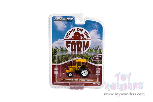 Greenlight - Down on the Farm Series 7 | Ford 6610 Tiger Tractor (1983, 1/64 scale diecast model car, Yellow) 48070D/48