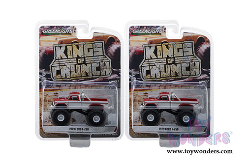 Greenlight - Kings of Crunch Series 1 | Ford F-250 Monster Truck (1974, 1/64 scale diecast model car, Red/White) 49010E/48