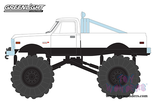 Greenlight - Kings of Crunch Series 3 | Chevrolet&reg; K-10 Monster Truck (1972, 1/64 scale diecast model car, White) 49030C/48
