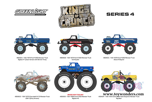 Greenlight - Kings of Crunch Series 4 (1/64 scale diecast model car, Asstd.) 49040/48