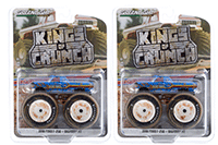 Greenlight - Kings of Crunch Series 7 | Ford F-250 Monster Truck - Bigfoot #7 (Dirty Version)(1996, 1/64 scale diecast model car, Blue) 49070F/48