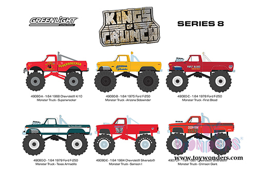 Greenlight - Kings of Crunch Series 8 (1/64 scale diecast model car, Asstd.) 49080/6