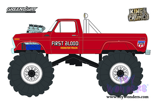 Greenlight - Kings of Crunch Series 8 | Ford F-250 Monster Truck - First Blood (1978, 1/64 scale diecast model car, Red) 49080C/48