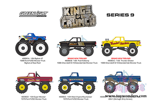 Greenlight - Kings of Crunch Series 9 (1/64 scale diecast model car, Asstd.) 49090/48